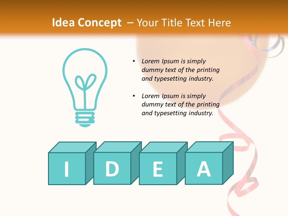 Colorful Balloons On A White Background PowerPoint Template