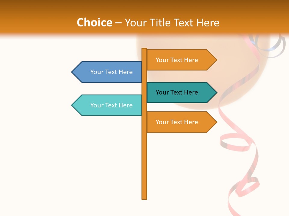 Colorful Balloons On A White Background PowerPoint Template