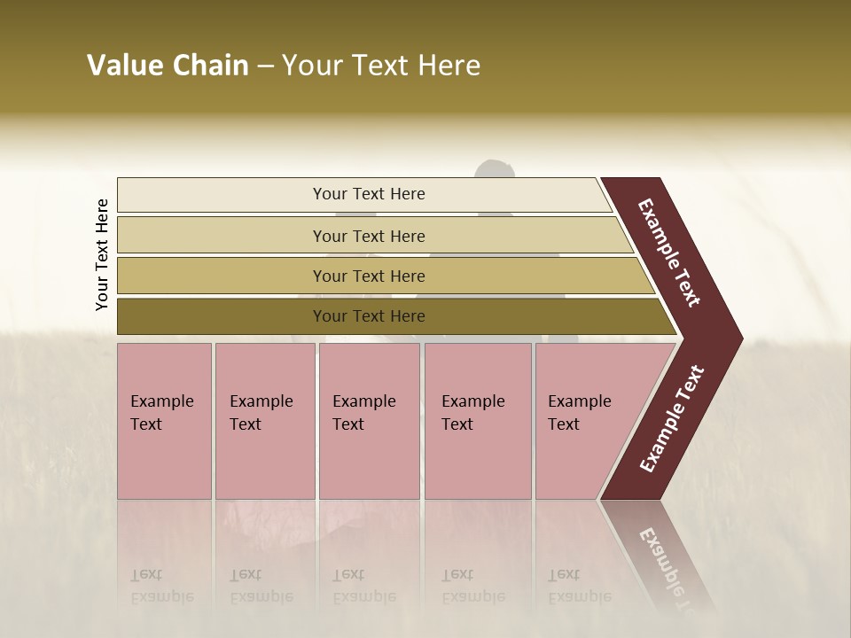 A Newly Wed Couple Walking Through A Grassland, Holding Hands PowerPoint Template
