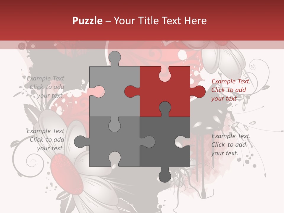 Grungy Valentine Stock Vector Illustration: PowerPoint Template