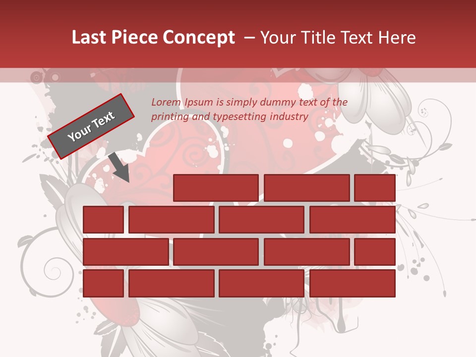Grungy Valentine Stock Vector Illustration: PowerPoint Template
