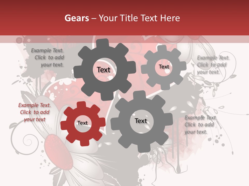 Grungy Valentine Stock Vector Illustration: PowerPoint Template