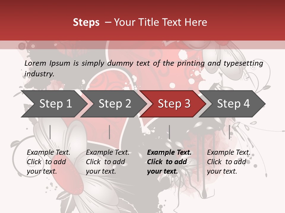Grungy Valentine Stock Vector Illustration: PowerPoint Template
