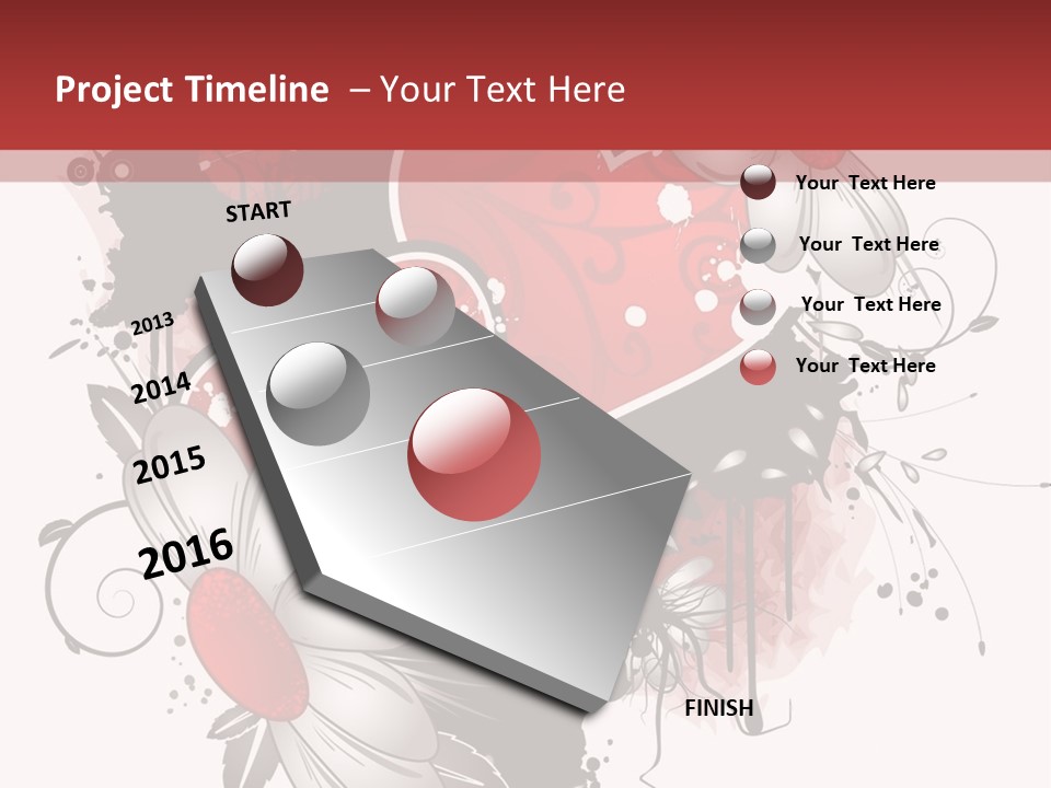 Grungy Valentine Stock Vector Illustration: PowerPoint Template