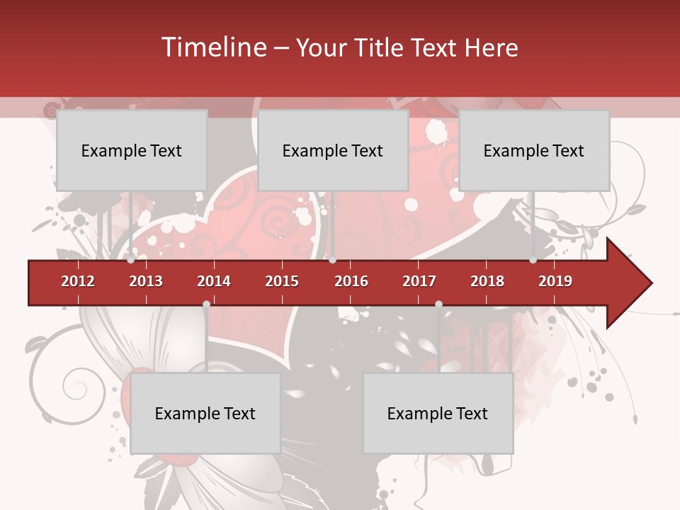 Grungy Valentine Stock Vector Illustration: PowerPoint Template