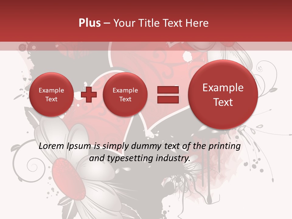 Grungy Valentine Stock Vector Illustration: PowerPoint Template