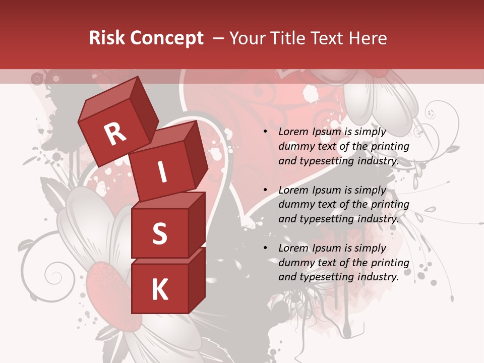 Grungy Valentine Stock Vector Illustration: PowerPoint Template