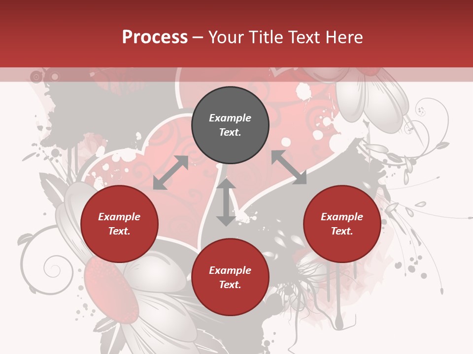 Grungy Valentine Stock Vector Illustration: PowerPoint Template