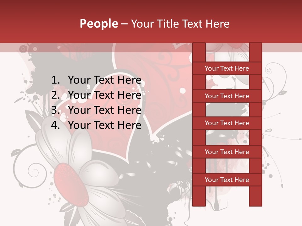Grungy Valentine Stock Vector Illustration: PowerPoint Template