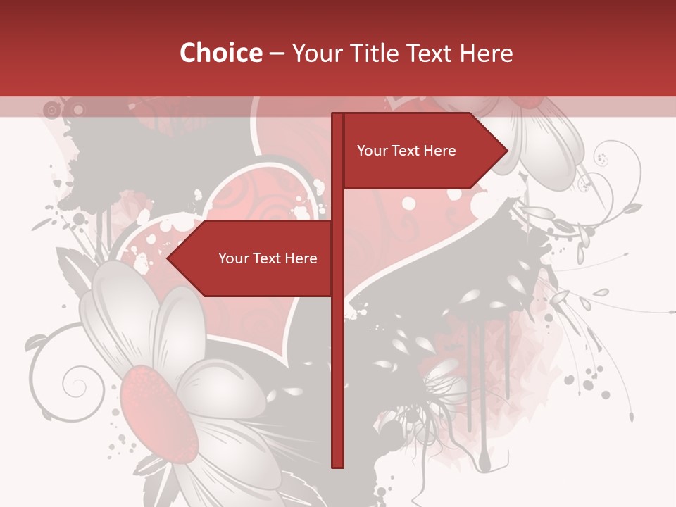 Grungy Valentine Stock Vector Illustration: PowerPoint Template
