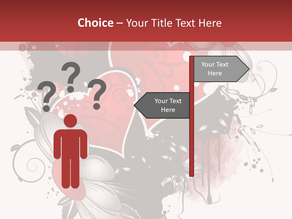 Grungy Valentine Stock Vector Illustration: PowerPoint Template