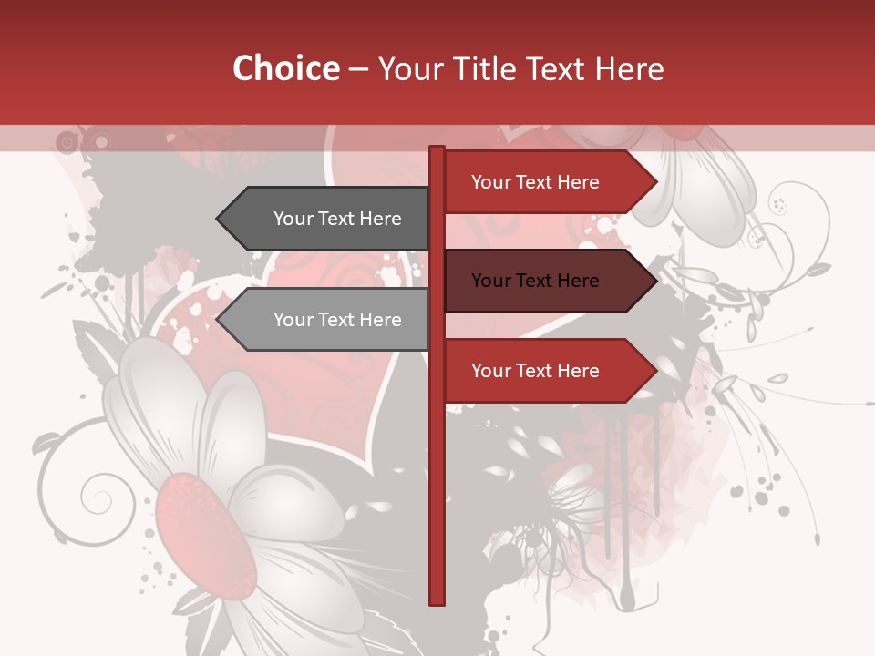 Grungy Valentine Stock Vector Illustration: PowerPoint Template