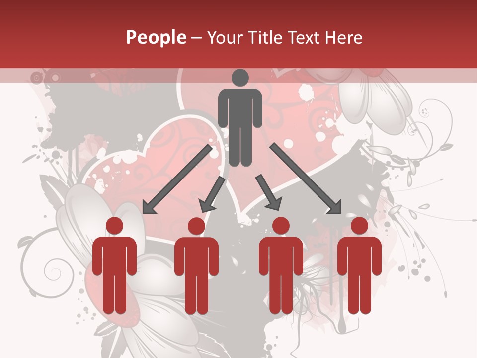 Grungy Valentine Stock Vector Illustration: PowerPoint Template