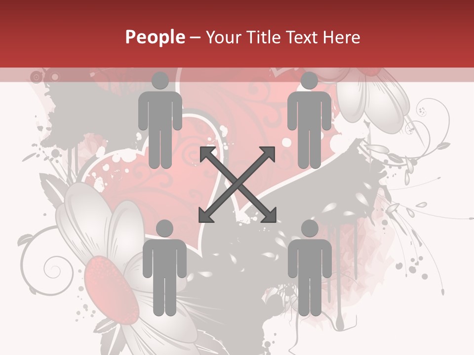 Grungy Valentine Stock Vector Illustration: PowerPoint Template