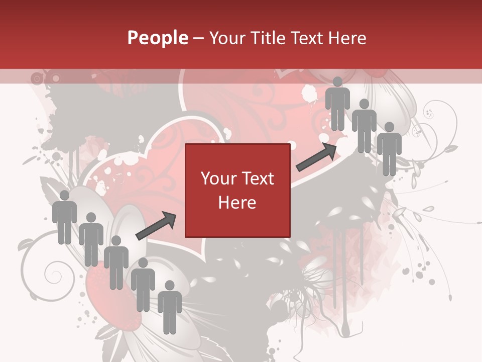 Grungy Valentine Stock Vector Illustration: PowerPoint Template
