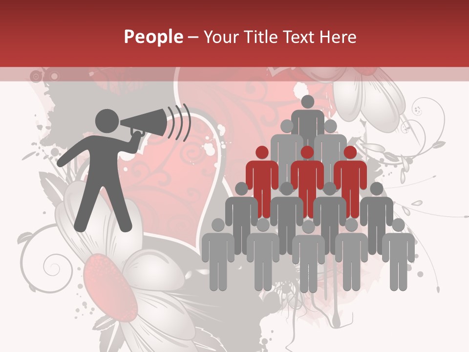Grungy Valentine Stock Vector Illustration: PowerPoint Template