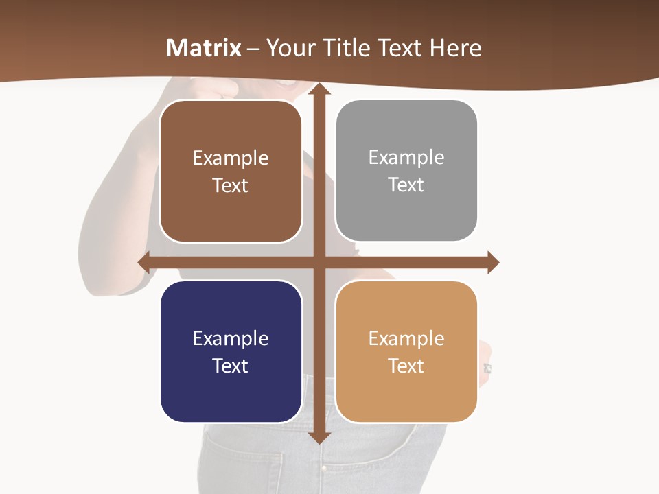 Pretty Brunette Having Lost A Big Deal Of Weight PowerPoint Template