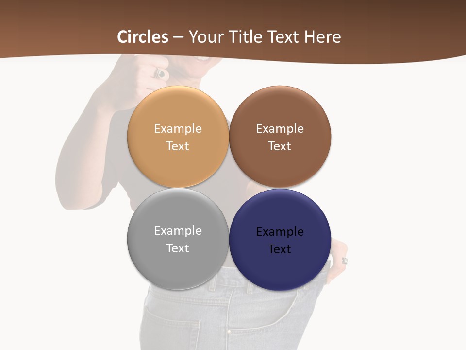 Pretty Brunette Having Lost A Big Deal Of Weight PowerPoint Template