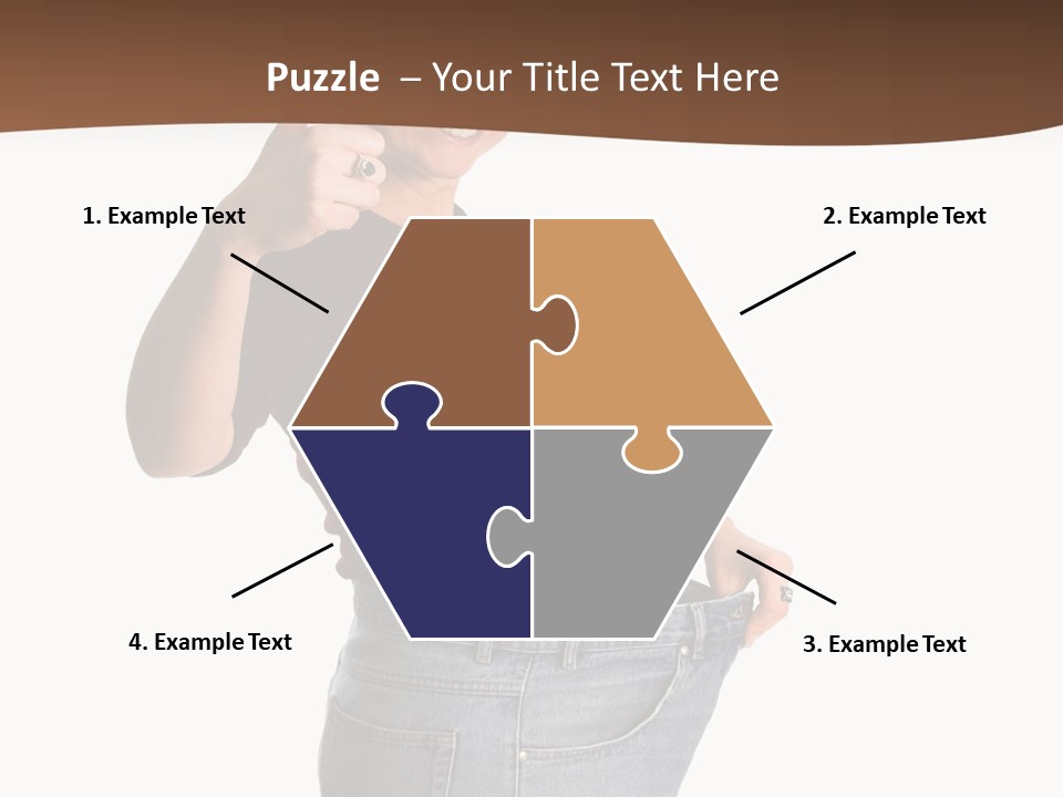 Pretty Brunette Having Lost A Big Deal Of Weight PowerPoint Template