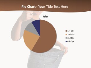 Pretty Brunette Having Lost A Big Deal Of Weight PowerPoint Template