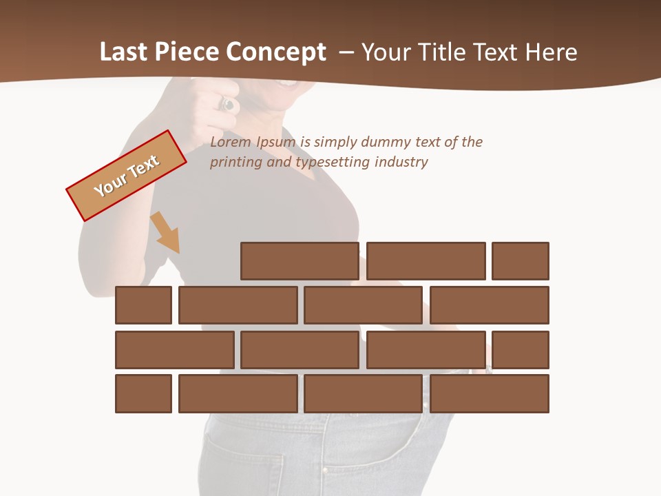 Pretty Brunette Having Lost A Big Deal Of Weight PowerPoint Template