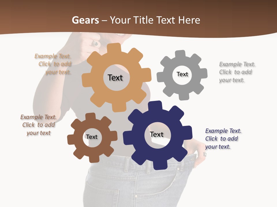 Pretty Brunette Having Lost A Big Deal Of Weight PowerPoint Template