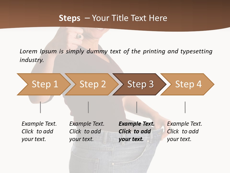 Pretty Brunette Having Lost A Big Deal Of Weight PowerPoint Template