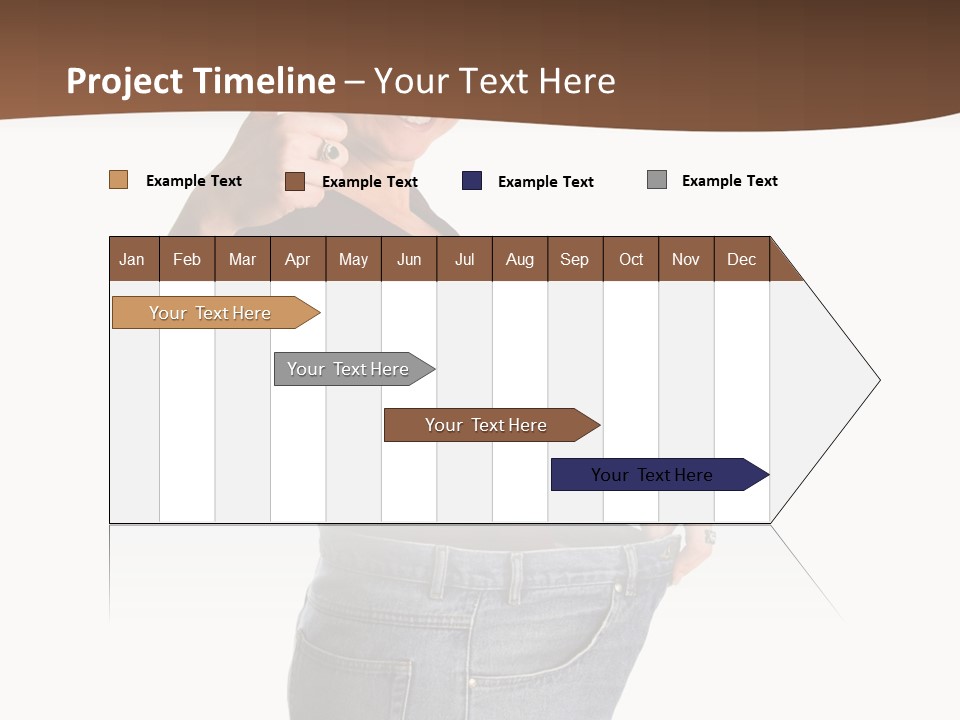 Pretty Brunette Having Lost A Big Deal Of Weight PowerPoint Template
