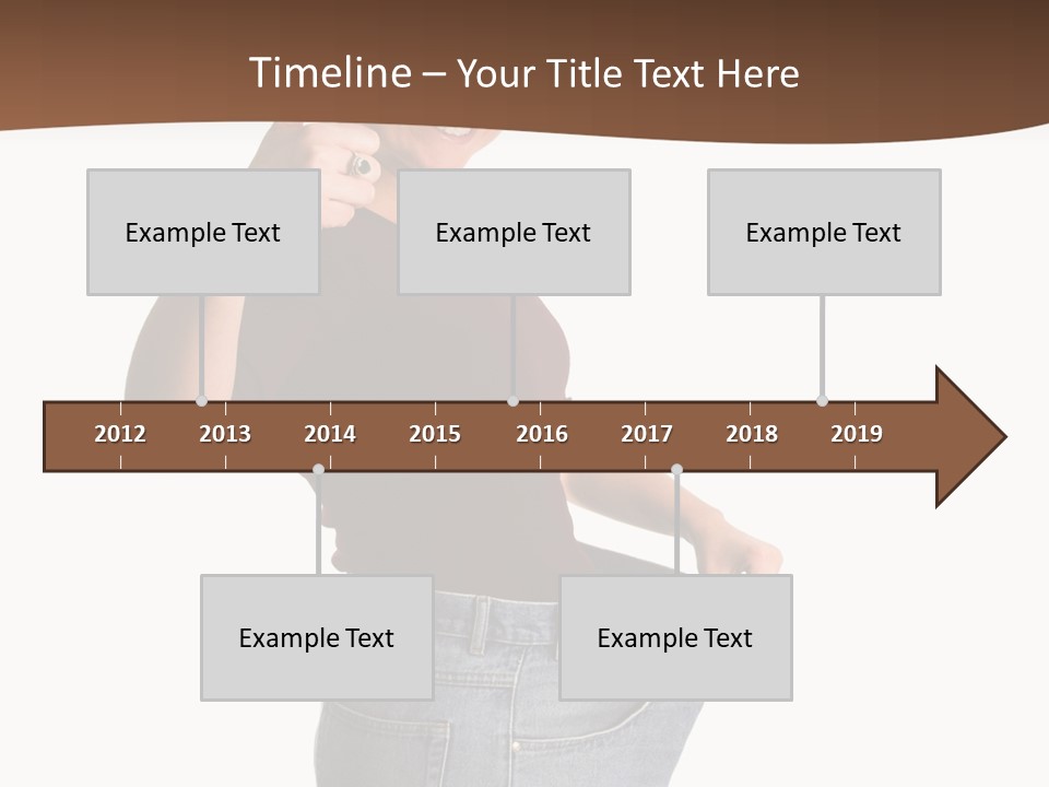 Pretty Brunette Having Lost A Big Deal Of Weight PowerPoint Template