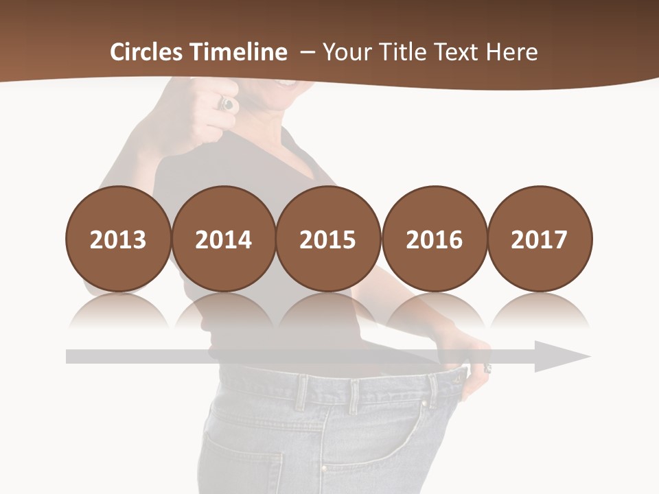 Pretty Brunette Having Lost A Big Deal Of Weight PowerPoint Template