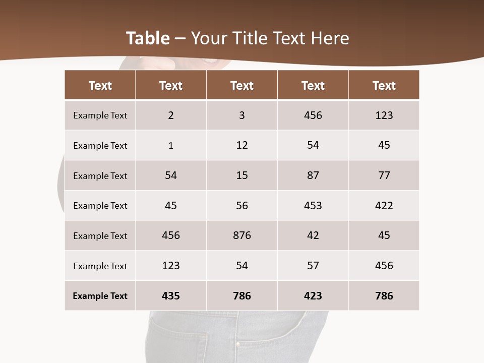 Pretty Brunette Having Lost A Big Deal Of Weight PowerPoint Template