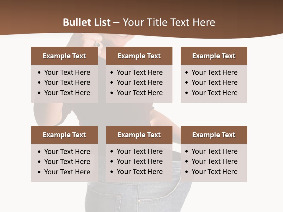 Pretty Brunette Having Lost A Big Deal Of Weight PowerPoint Template