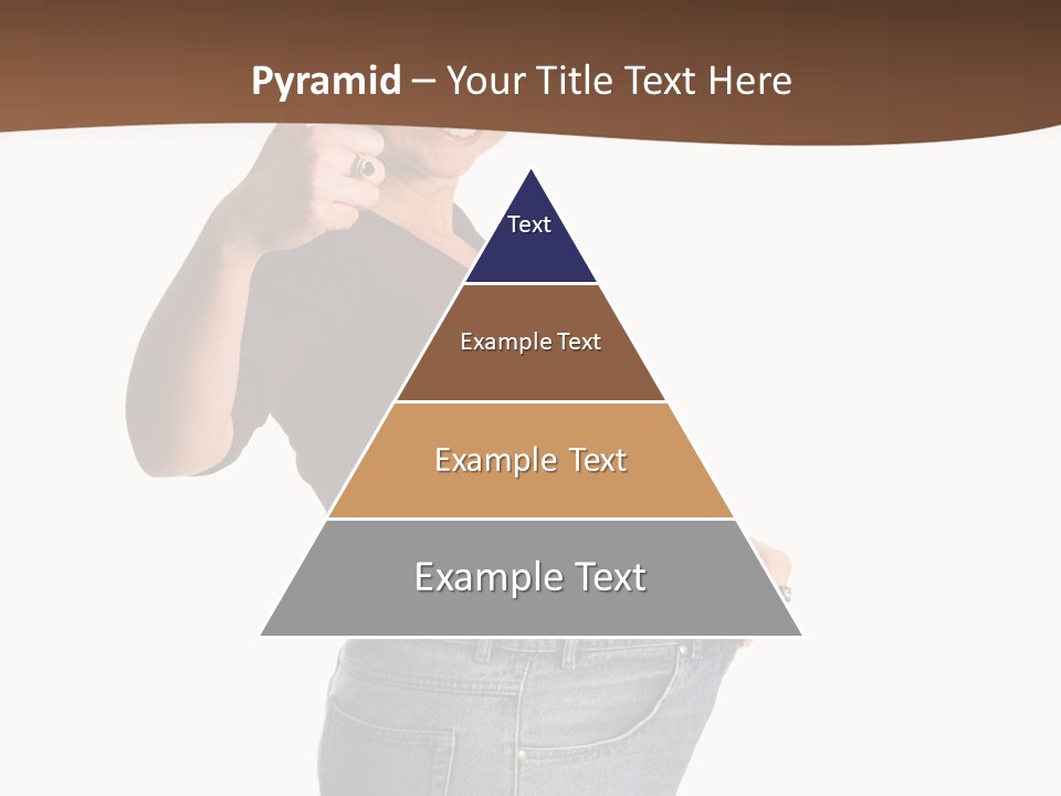 Pretty Brunette Having Lost A Big Deal Of Weight PowerPoint Template