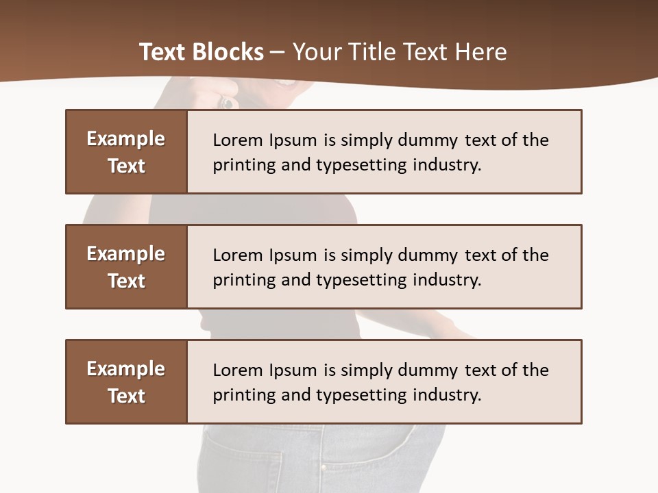 Pretty Brunette Having Lost A Big Deal Of Weight PowerPoint Template