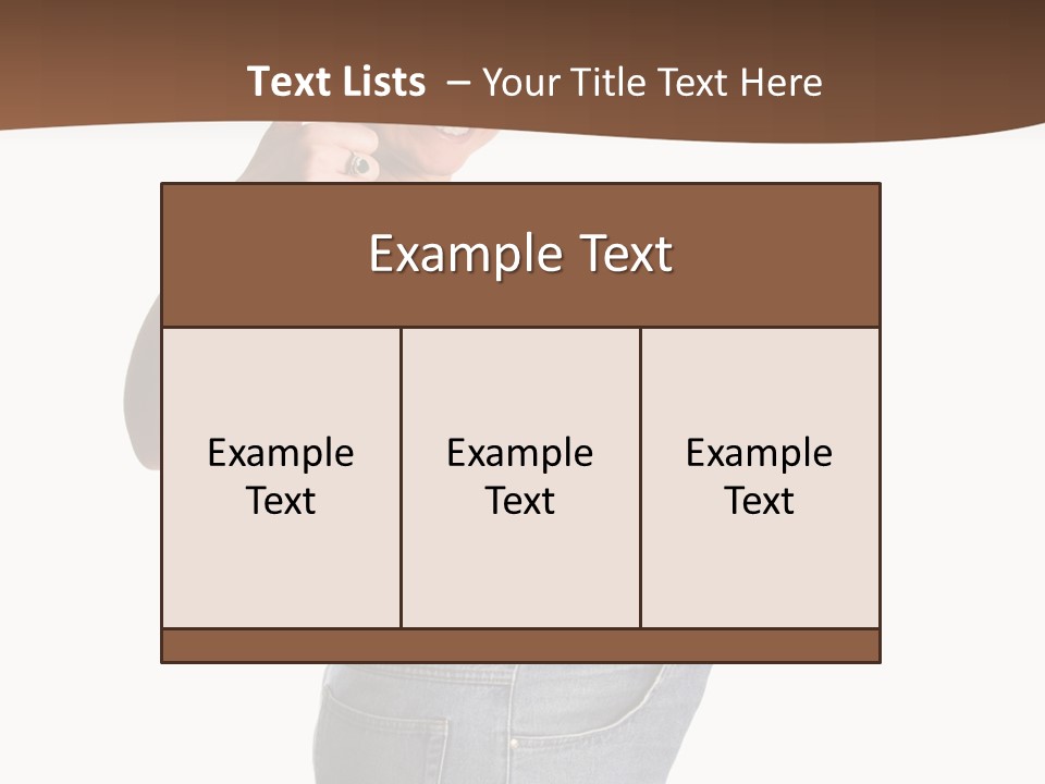 Pretty Brunette Having Lost A Big Deal Of Weight PowerPoint Template