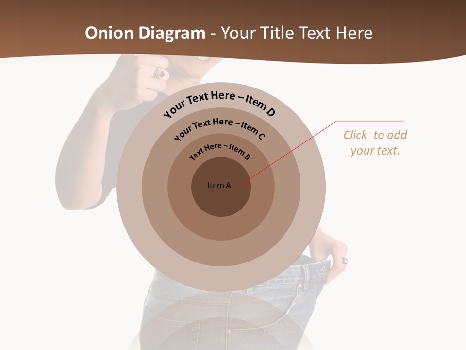 Pretty Brunette Having Lost A Big Deal Of Weight PowerPoint Template