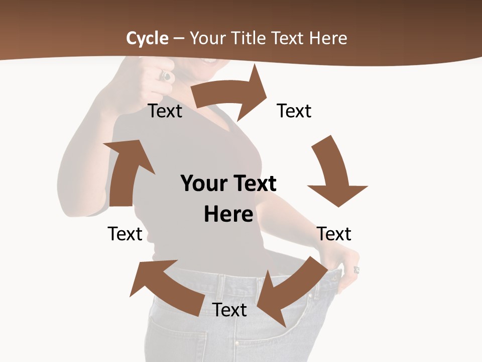 Pretty Brunette Having Lost A Big Deal Of Weight PowerPoint Template