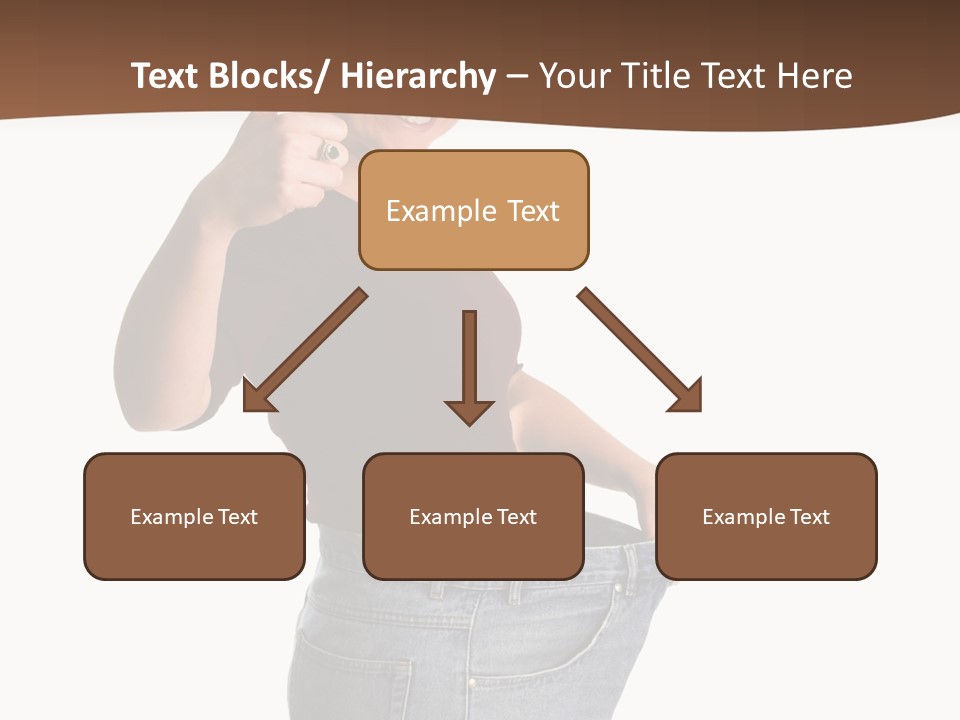 Pretty Brunette Having Lost A Big Deal Of Weight PowerPoint Template