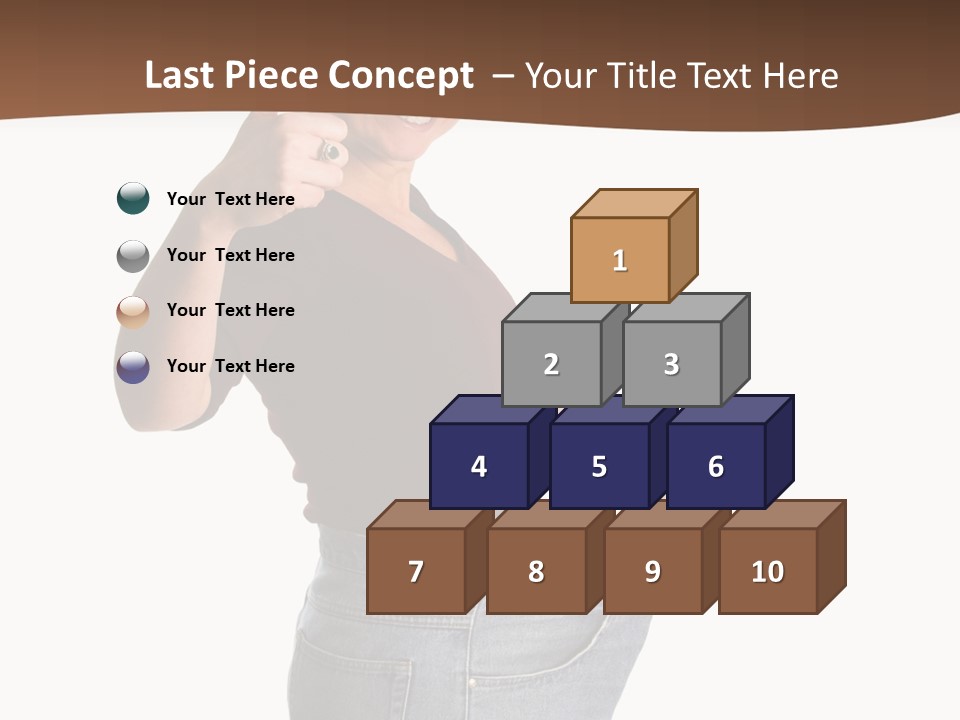 Pretty Brunette Having Lost A Big Deal Of Weight PowerPoint Template