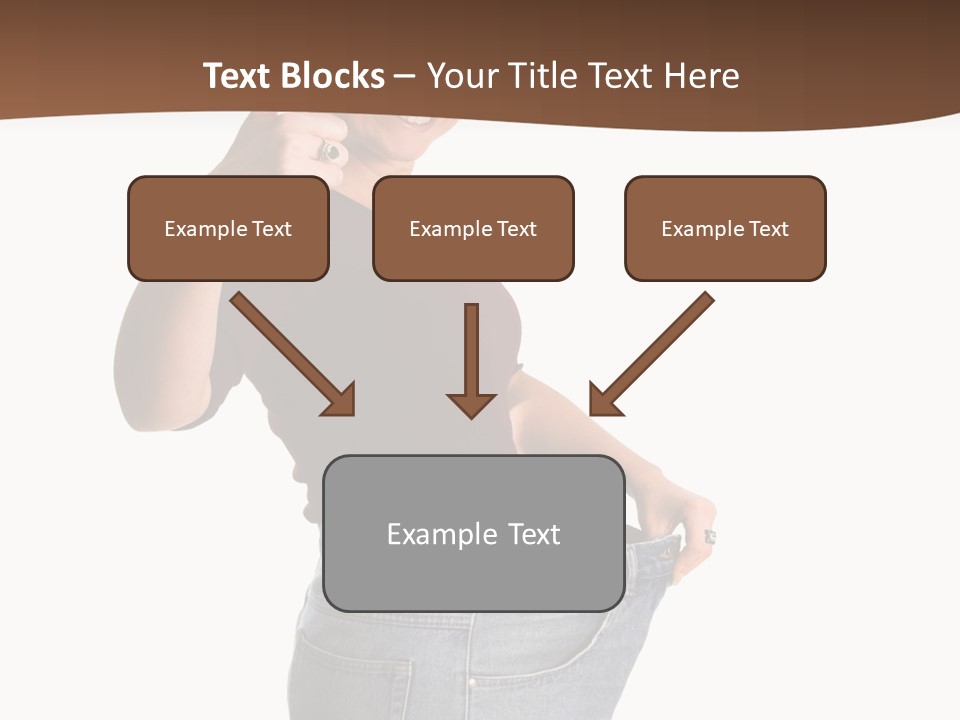 Pretty Brunette Having Lost A Big Deal Of Weight PowerPoint Template