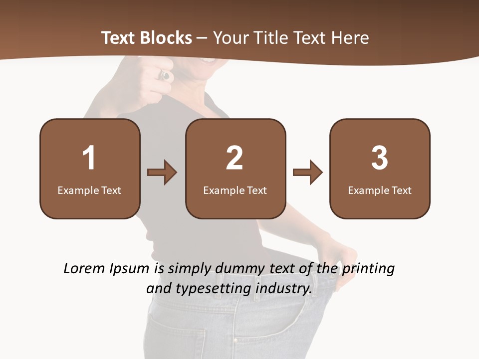 Pretty Brunette Having Lost A Big Deal Of Weight PowerPoint Template