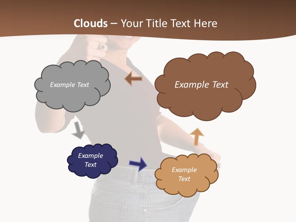 Pretty Brunette Having Lost A Big Deal Of Weight PowerPoint Template