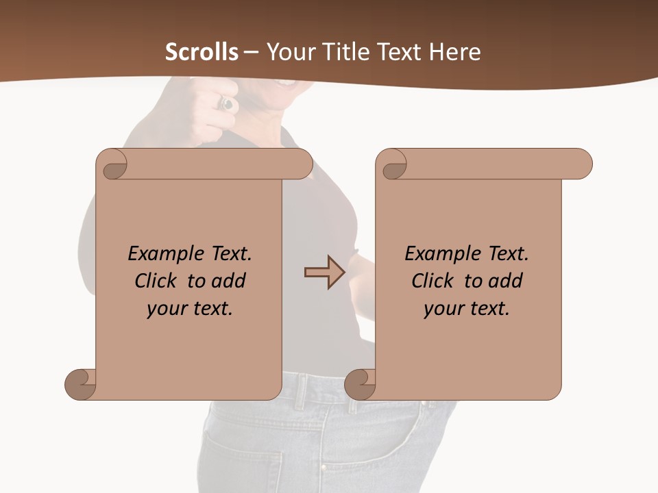 Pretty Brunette Having Lost A Big Deal Of Weight PowerPoint Template