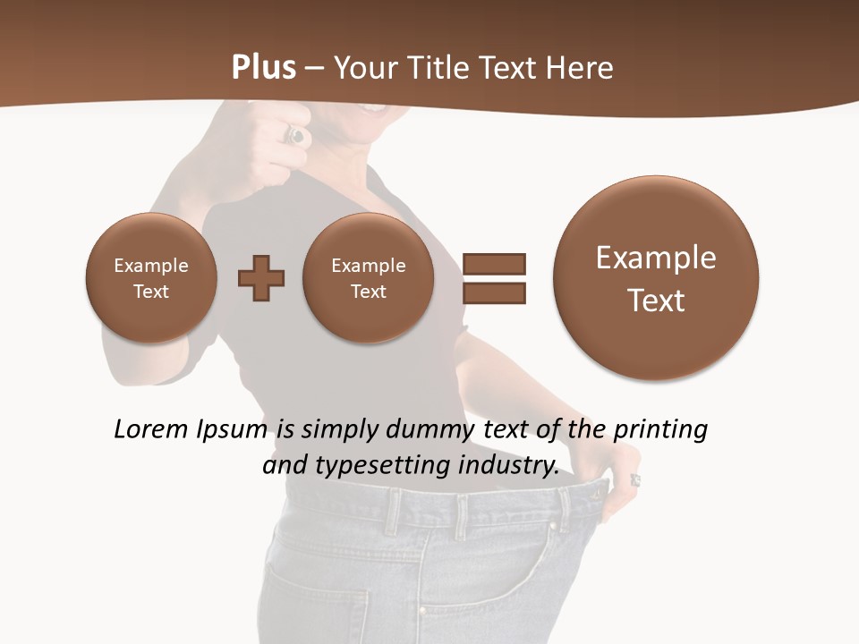 Pretty Brunette Having Lost A Big Deal Of Weight PowerPoint Template