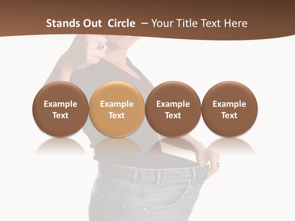 Pretty Brunette Having Lost A Big Deal Of Weight PowerPoint Template