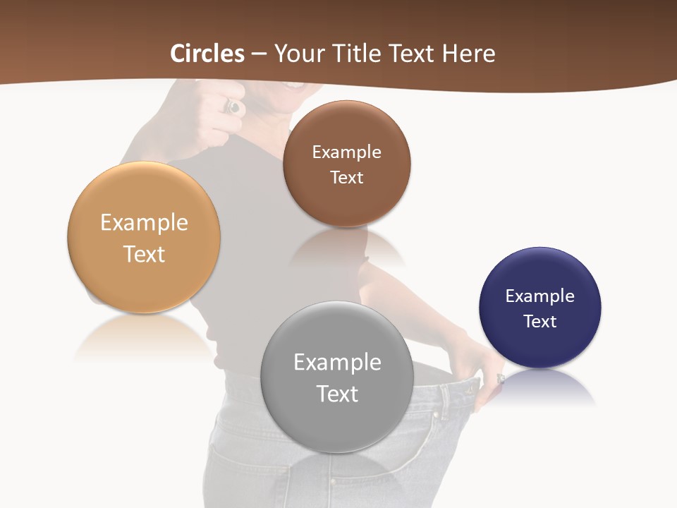 Pretty Brunette Having Lost A Big Deal Of Weight PowerPoint Template