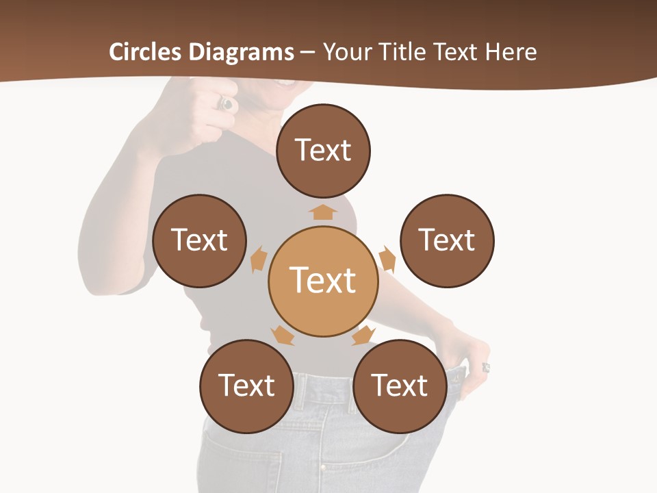 Pretty Brunette Having Lost A Big Deal Of Weight PowerPoint Template