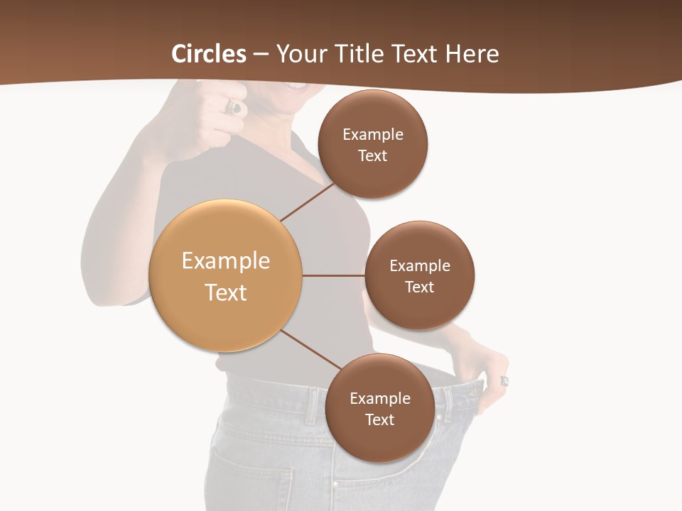 Pretty Brunette Having Lost A Big Deal Of Weight PowerPoint Template