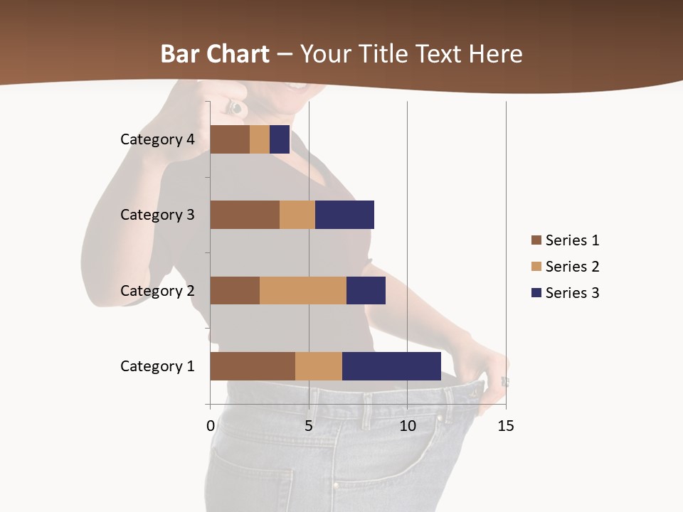 Pretty Brunette Having Lost A Big Deal Of Weight PowerPoint Template