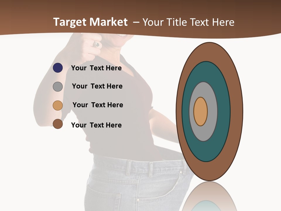 Pretty Brunette Having Lost A Big Deal Of Weight PowerPoint Template